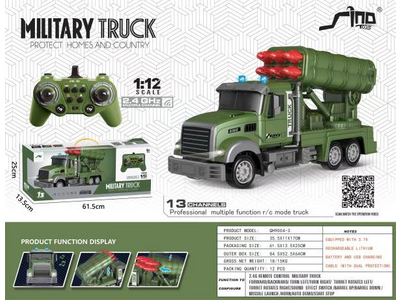 Машинка радиоуправляемая боевая  MILITARY TRUCK. [цена за шт.]