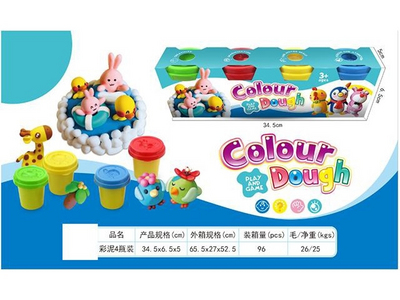 Масса для лепки Colour Dough, 4 шт. [цена за уп.]