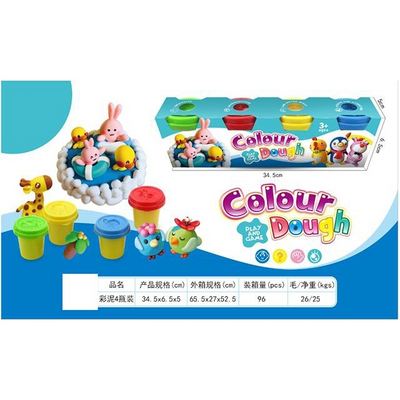 Масса для лепки Colour Dough, 4 шт. [цена за уп.]